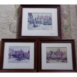 Pair of John Landrey framed prints & one other signed