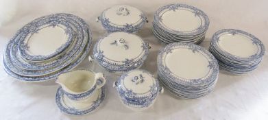 Maling 'Formosa' 12 place dinner service consisting of plates, tureens, sauce boat,