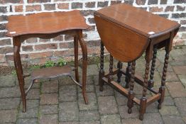 Gate leg table and one other