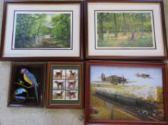 Assorted prints etc inc limited edition of Bradley Woods by Keith Baldock