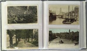 Album of approximately 47 old postcards of Boston,