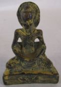 Small Thai gilt bronze figure of the emaciated Buddha H 8.