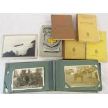 Postcard album containing approximately 57 WWI military postcards etc in Lincolnshire Yeomanry,