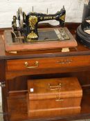 Jones sewing machine with case