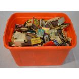 Large quantity of match boxes and covers