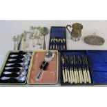 Assorted silver plate inc cutlery