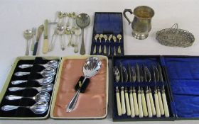 Assorted silver plate inc cutlery