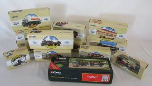 Quantity of Corgi boxed die cast lorries & buses etc inc Eddie Stobart AEC truck and trailer,