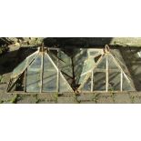 2 Victorian cast iron cloches (af)
