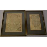 2 framed Lincolnshire maps