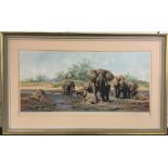 Large David Shepherd limited edition print 'Elephant Heaven' signed by the artist in pencil No.