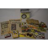 Picture cards including Brooke Bond and Wills in albums, Tower 10lb scale and the 'Today' newspaper,