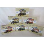 6 boxed Corgi Thornycroft buses