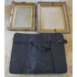 2 gilt frames & an artists bag
