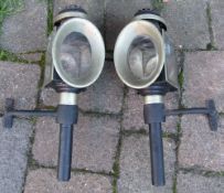 Pair of old coach lamps