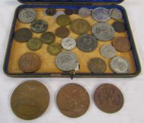 Collection of medallions and tokens inc bronze