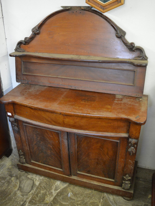 Victorian chiffonier (top detached and incomplete)