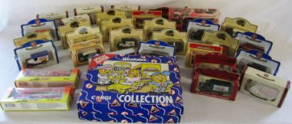 Selection of die cast cars inc Lledo and Corgi