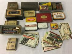 Various old tins including Meccano & Micromodels sets & part sets