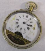 Swiss made 'Hebdomas' gilt 8 days pocket watch