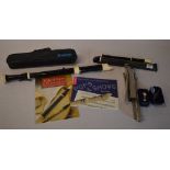 Hornby Tenor recorder, smaller Hornby recorder, Lorus wristwatch,