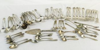 Danish & other silver plate cutlery & 4 Oxo spoons