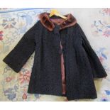 Astrakan ladies coat made with the French fabric Astra-furs