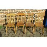 4 pine kitchen chairs (af)