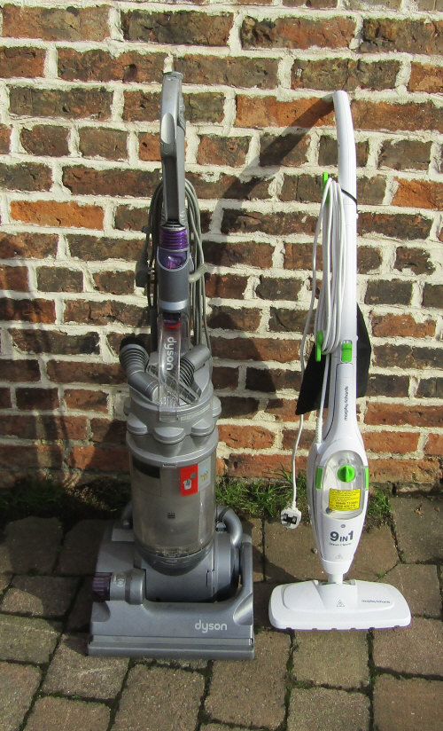 Dyson vacuum cleaner & a Morphy Richards steam cleaner