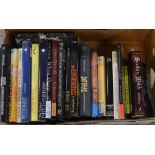 Large box of books including tarot, astrology,