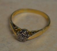 18ct gold diamond ring, total approx weight 1.