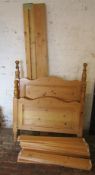 Pine single bed