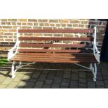 Victorian garden bench with cast iron ends L168cm
