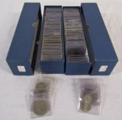 2 boxes of foreign coins inc silver