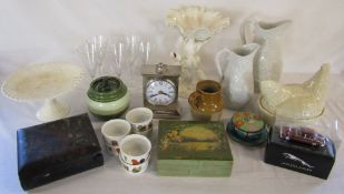 Assorted ceramics and glassware inc Portmeirion