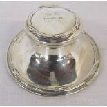Silver inkwell 'To L from R Christmas 1942' Birmingham 1906