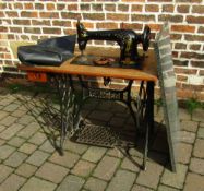 Singer trestle sewing table with replacement granite top