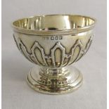 Britannia silver bowl hallmarked 1910 maker Crichton Bros New York & London H 6 cm weight 3.