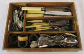 Various silver plated cutlery etc
