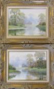 Pair of gilt framed oil paintings of rural scenes by Martin Spencer Coleman (b.