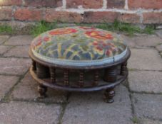 Small Victorian circular footstool