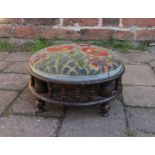 Small Victorian circular footstool