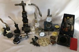Various watch makers tools & equipment