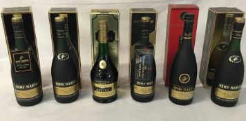 5 bottles of Remy Martin & a bottle of Paulett cognac