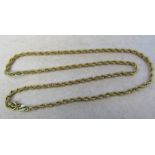 Italian gold necklace marked 'Italy 375' L 40 cm weight 2.