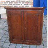 Georgian oak corner cupboard