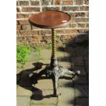 Adjustable dentist table on a brass & cast iron base