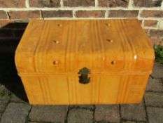 Victorian tin travelling case / trunk 'Bates & Hampton secure lever'