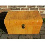 Victorian tin travelling case / trunk 'Bates & Hampton secure lever'