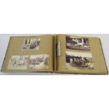 Scrapbook containing Old British Empire photographic prints (India,